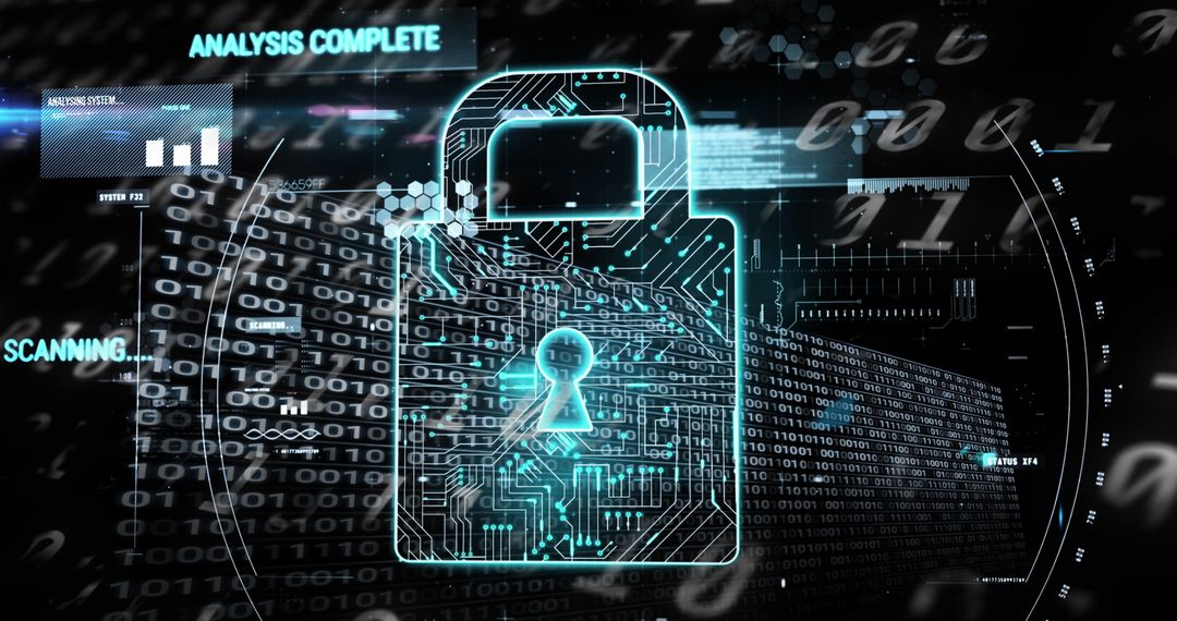digital lock icon over data code cybersecurity concept - Free Images, Stock Photos and Pictures on Pikwizard.com