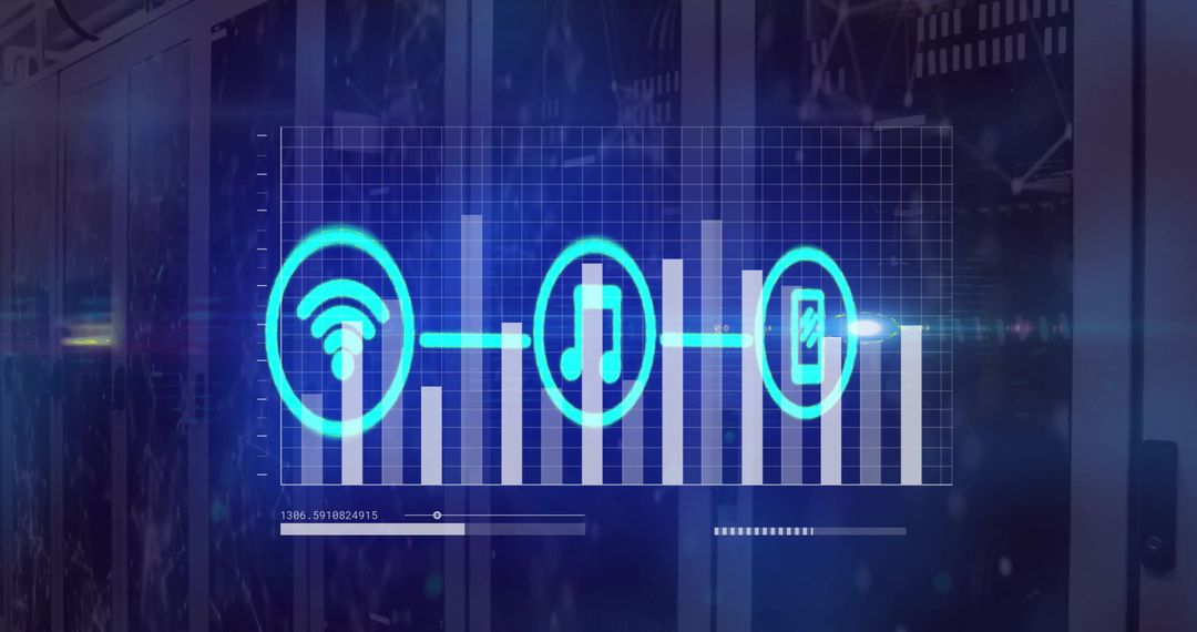 digital icons with graphs on data processing background - Free Images, Stock Photos and Pictures on Pikwizard.com