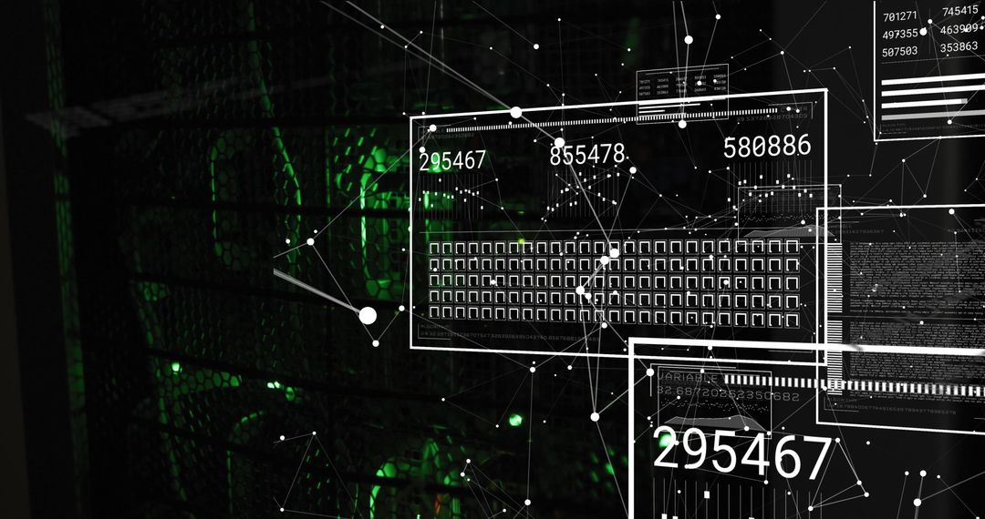 Digital Networks and Data Processing Visualization - Free Images, Stock Photos and Pictures on Pikwizard.com