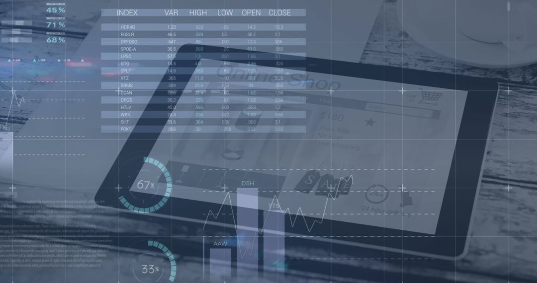 Financial Data Analysis on Tablet with Digital Interface