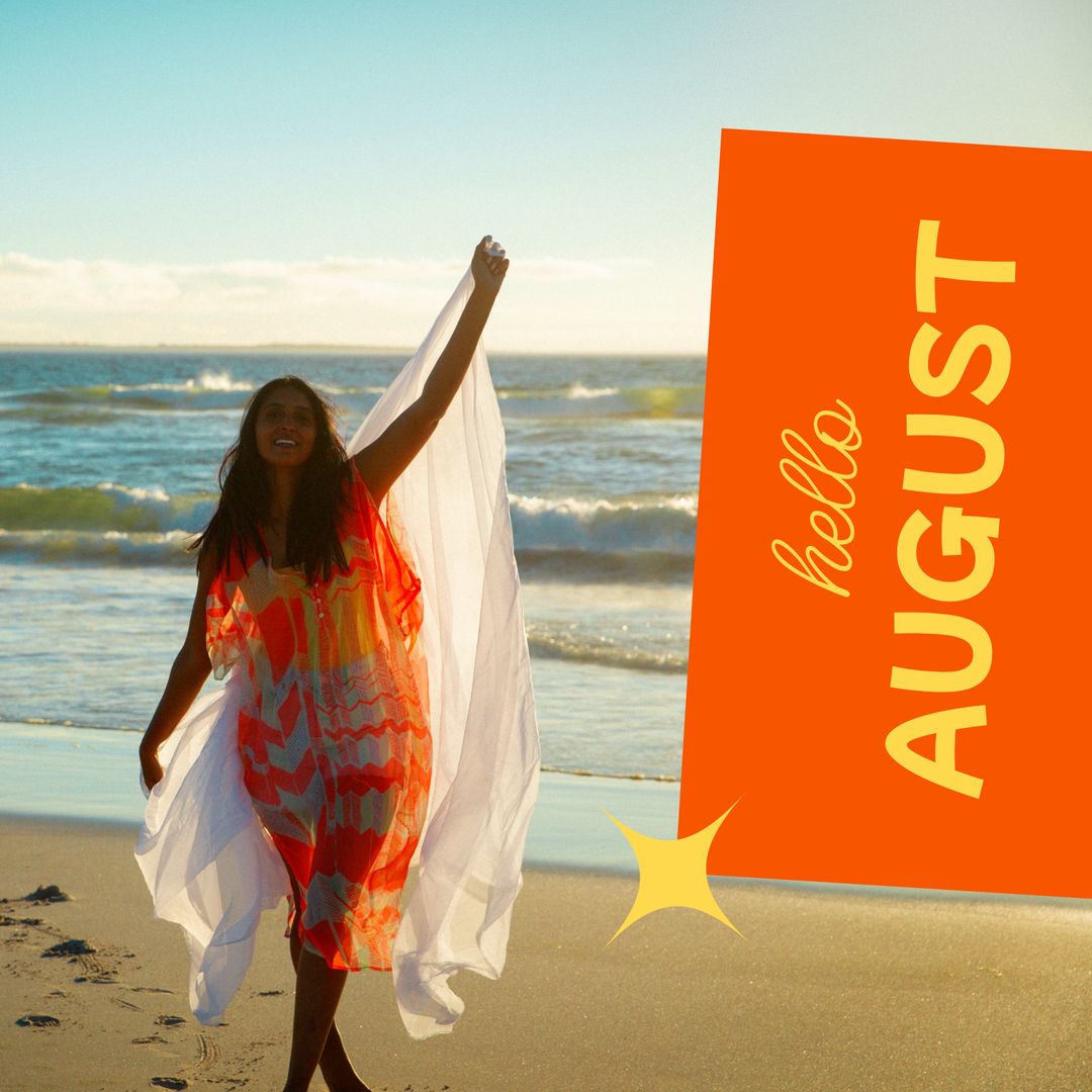 Joyful Summer Vibes: Celebrating August on Beach