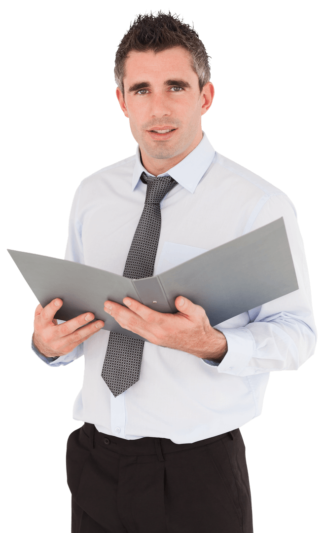 Confidence in Professional Presentation with Transparent Background