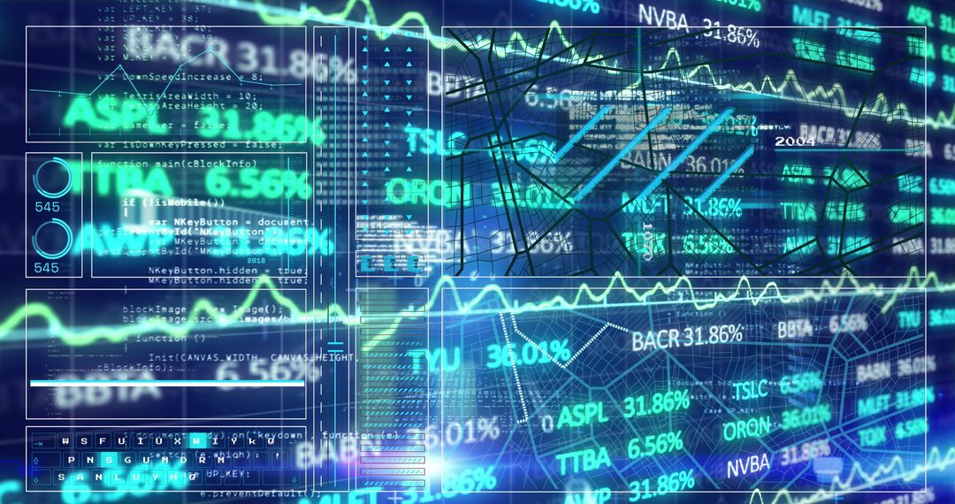 Digital Finance and Stock Market Analysis Concept