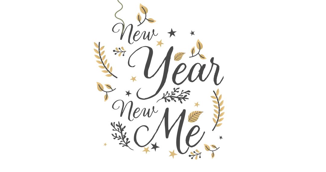 New Year New Me Inspirational Typography Design