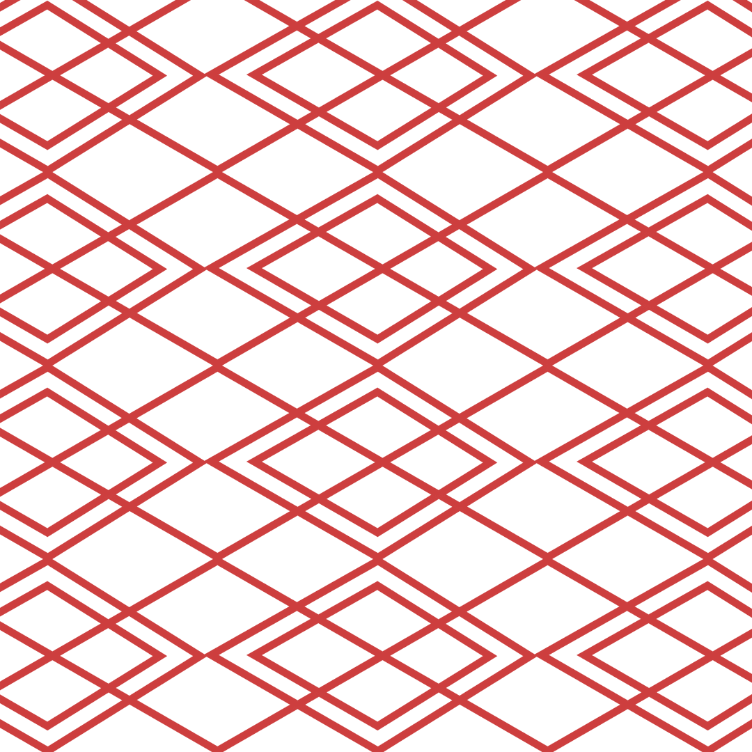 Red Geometric Pattern on Transparent Background Vector Illustration