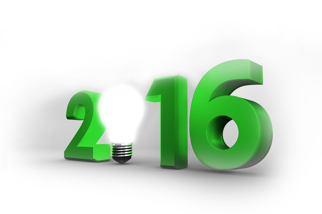 Transparent 3D 2016 with Light Bulb for Innovation and Progress - Download Free Stock Images Pikwizard.com