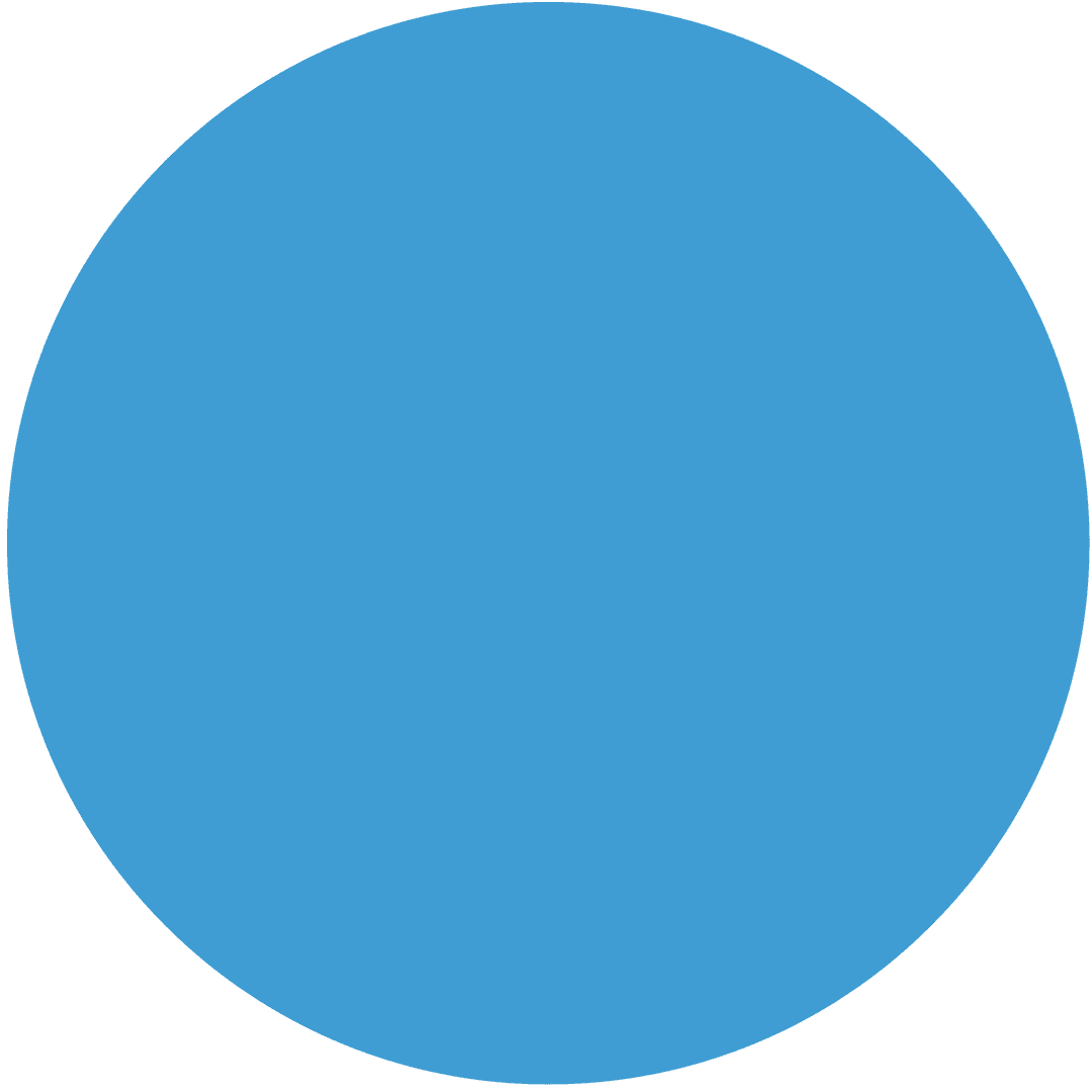 Blue Circle on Transparent Background