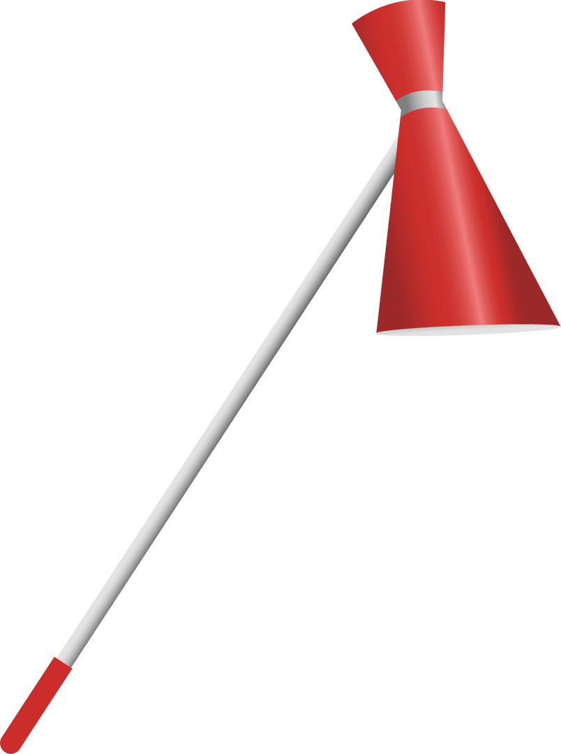 Transparent Background Red Adjustable Lamp Flat Design Illustration