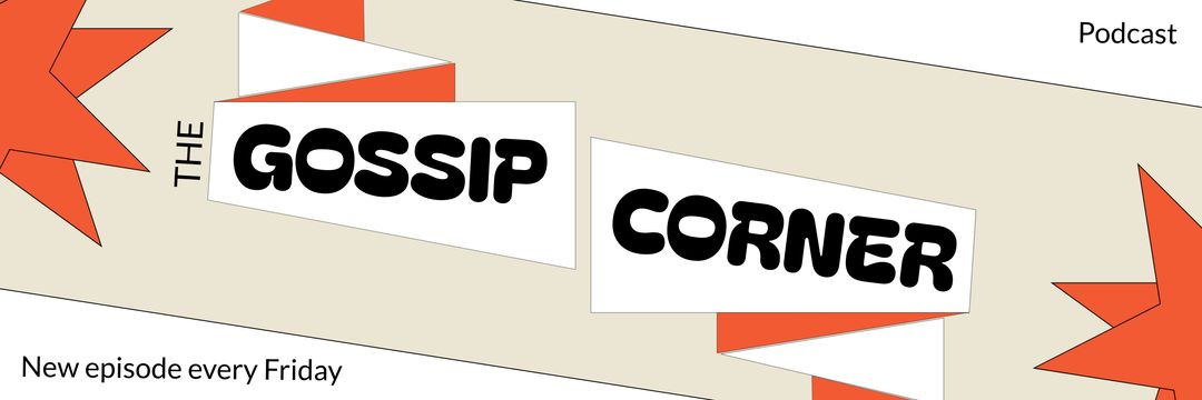 Dynamic Podcast Banner with Bold Typography Design