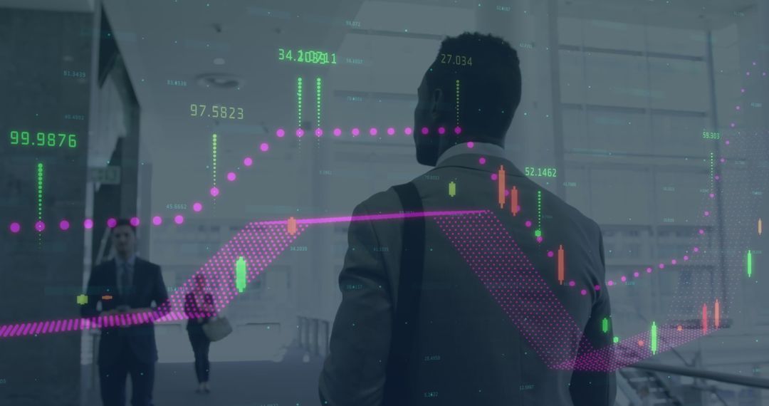 Business Professionals Analyzing Digital Financial Data Trends