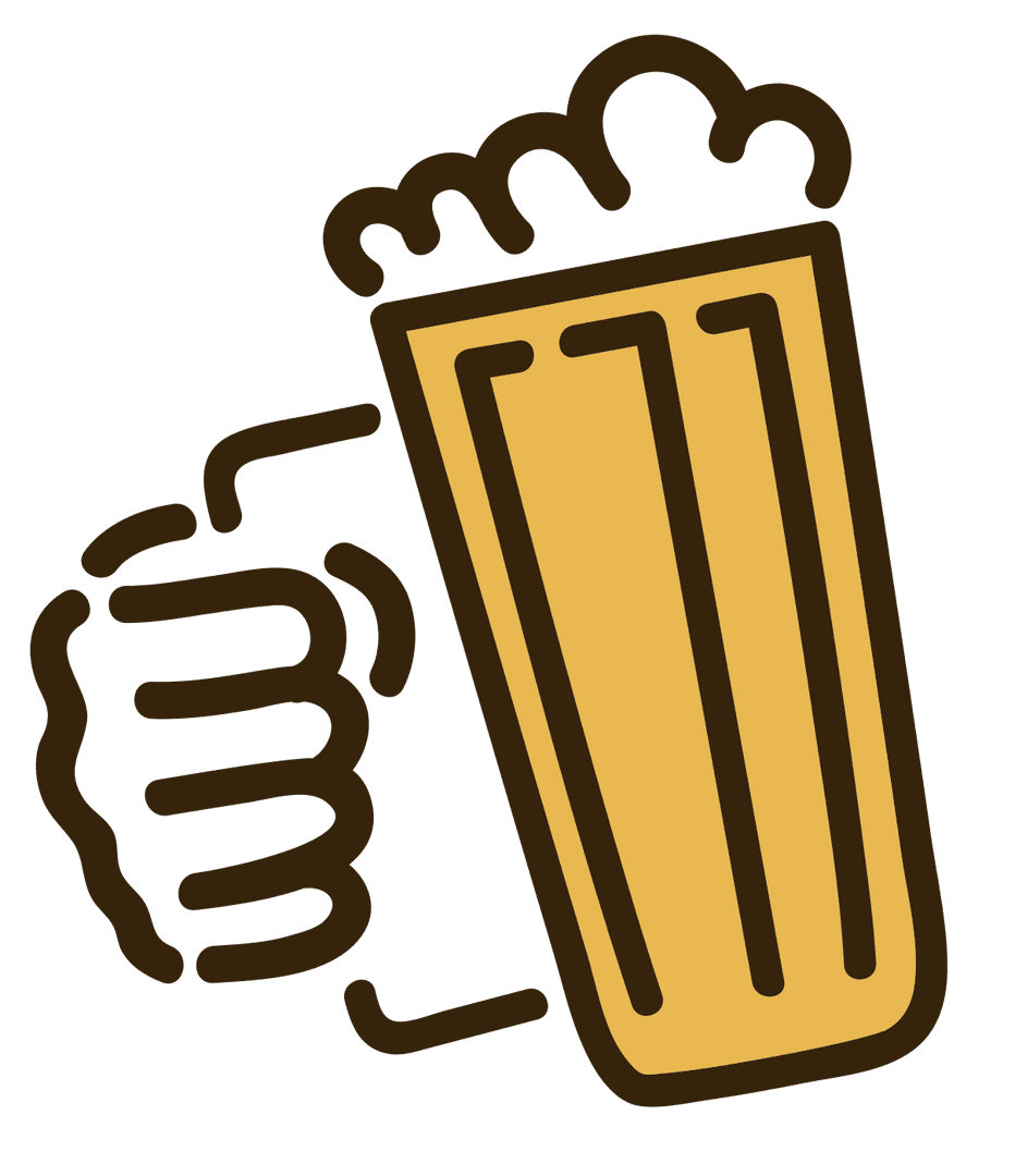 Hand Holding Beer Mug Transparent Background Vector