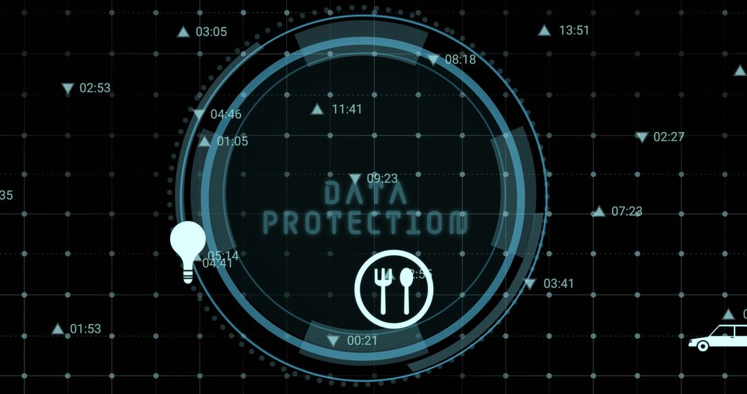 Futuristic Cyber Security Digital Concepts on Dark Interface