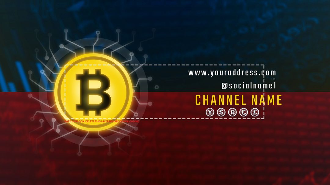 Bitcoin Emblem in Digital Finance Banner for Online Content - Download Free Stock Templates Pikwizard.com