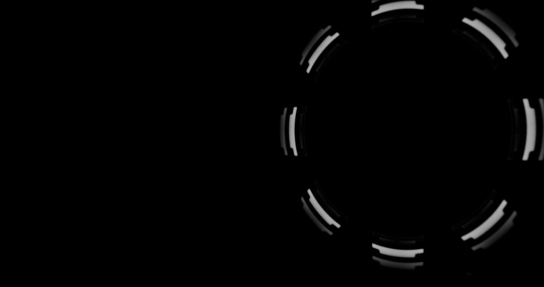 Futuristic Digital Data Processing Interface on Black