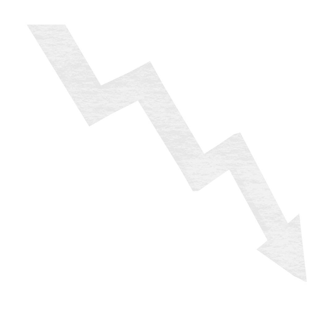 Transparent Zigzag Arrow Pointing Down on Black Background