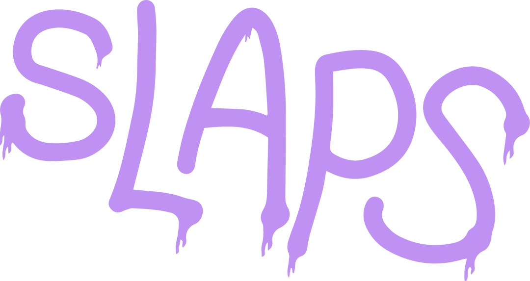 Graffiti Dripping Purple SLAPS Design with Transparent Background