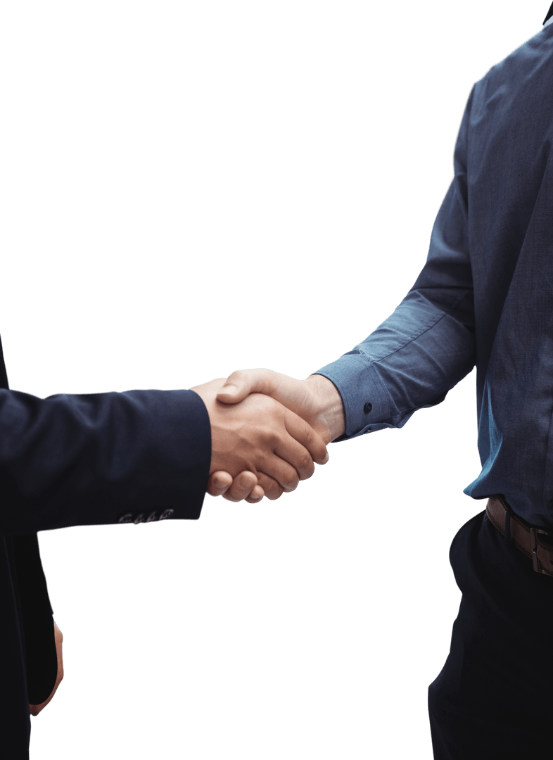 Transparent Business Handshake in Office Attire