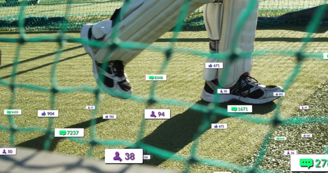 Cricket Player Training with Digital Engagement Overlay