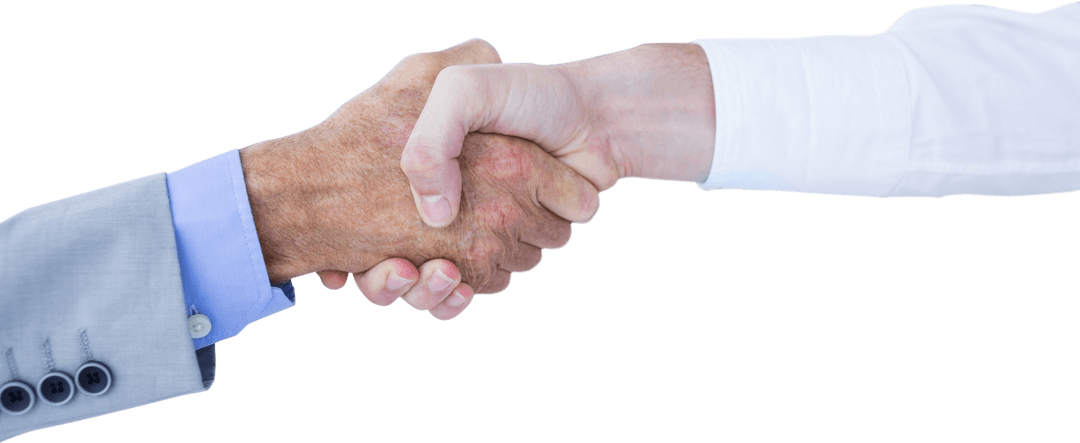 Business Professionals Shaking Hands Transparent Partnership