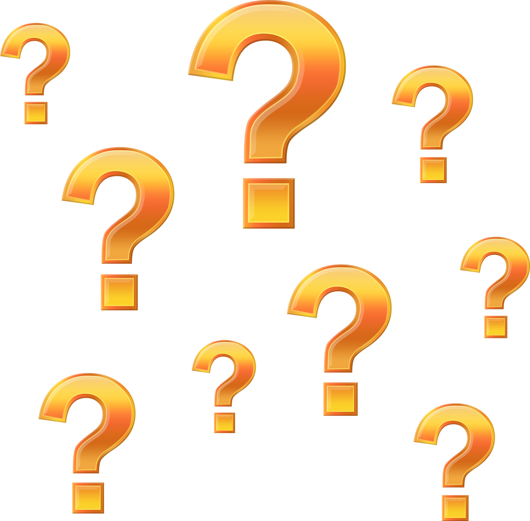 Multiple Transparent Animated Question Marks in Yellow and Orange Colors - Download Free Stock Images Pikwizard.com