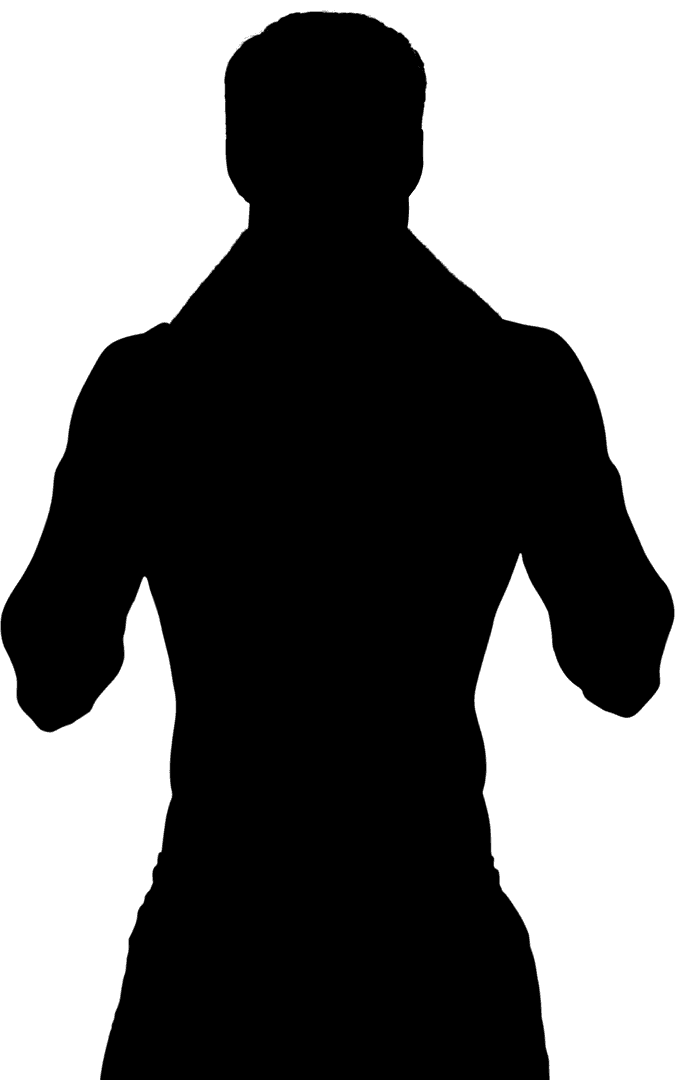 Silhouette of Man Holding Transparent Towel