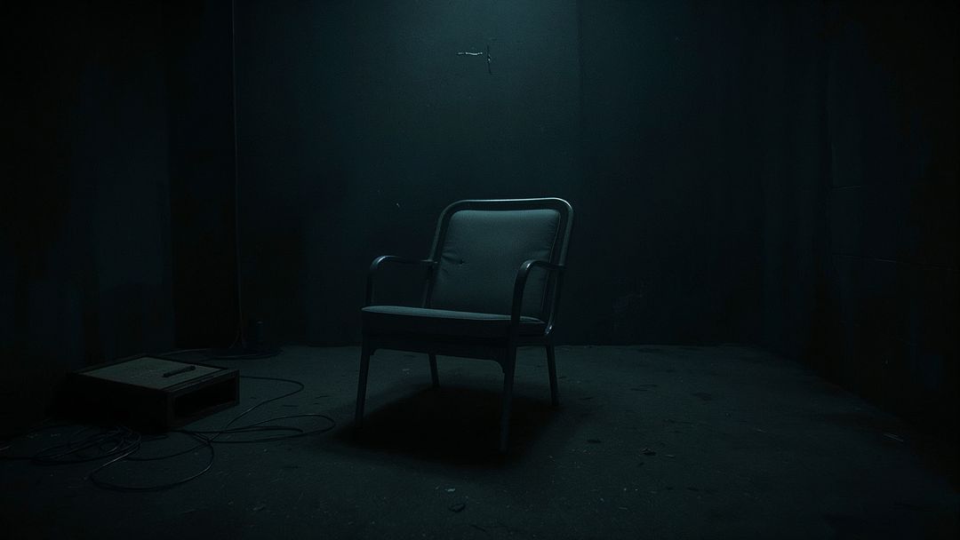 Moody Illuminated Armchair in Industrial Setting