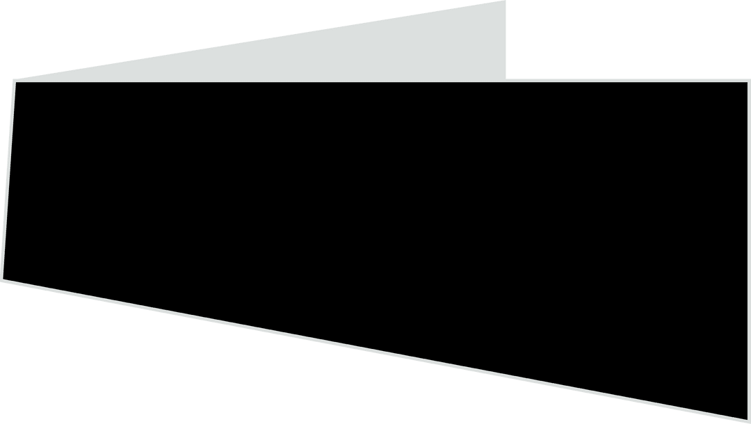 Transparent Folded Black Banner Illustration with Gray Details