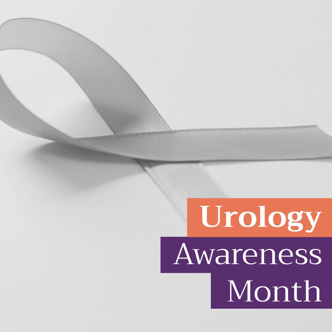 Urology Awareness Month Symbol with Grey Ribbon Concept