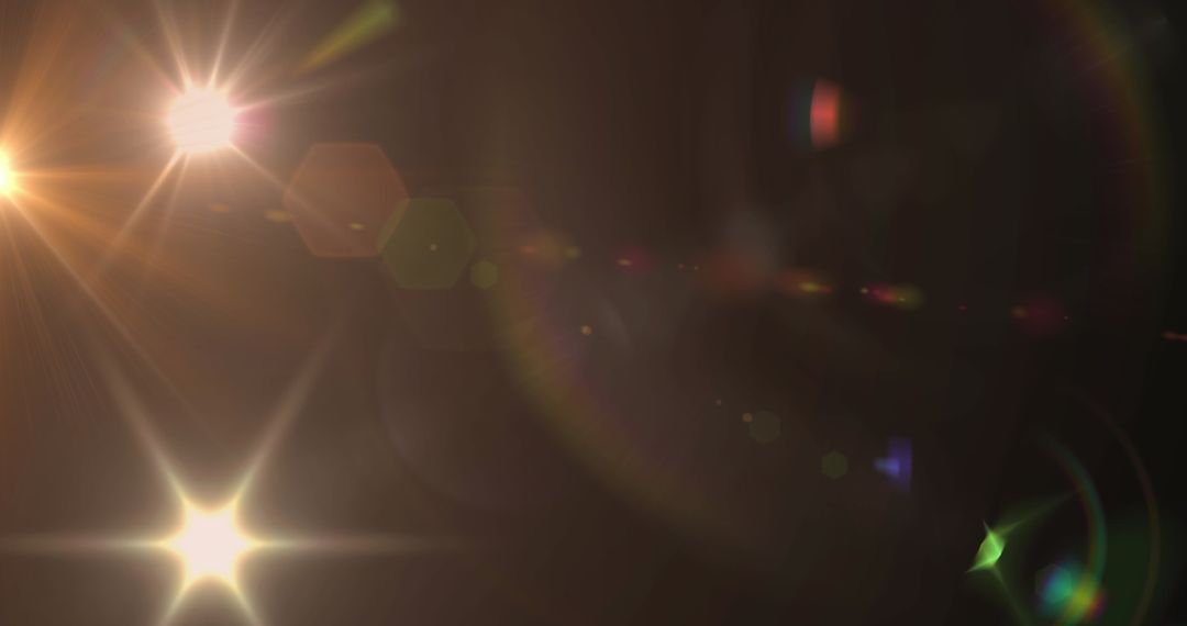 Dynamic Spotlight Lens Flare on Dark Abstract Background