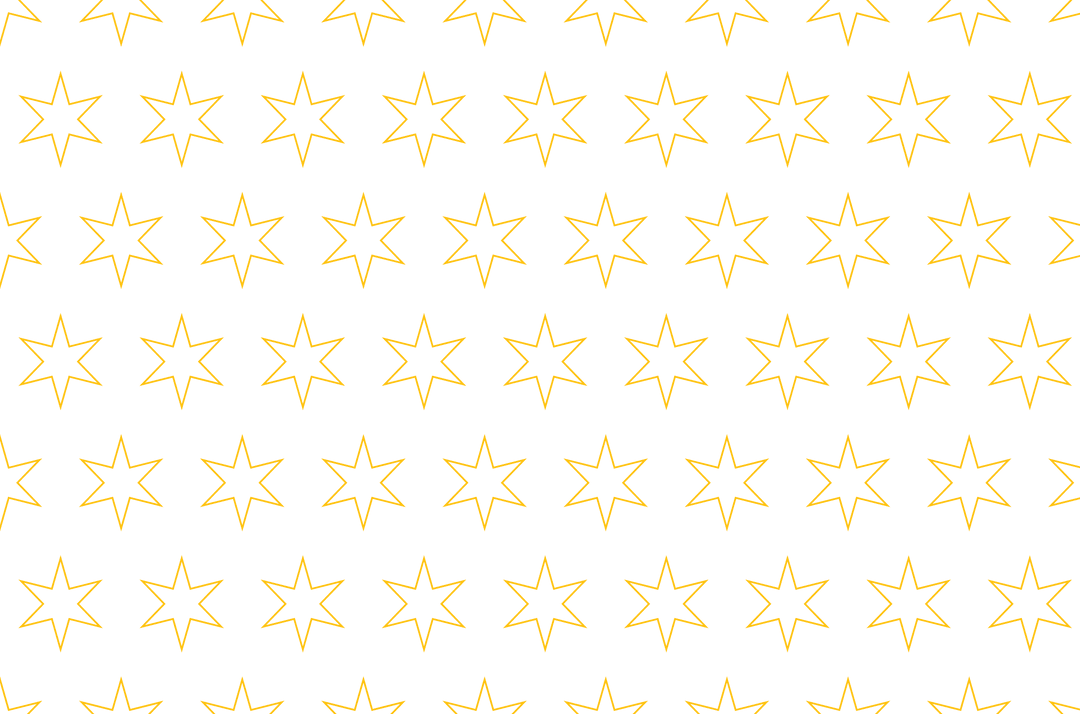 Seamless Pattern of Yellow Stars with Transparent Background