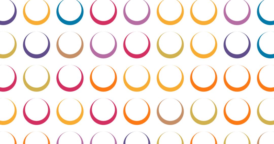 Colorful Gradient Circles on White Abstract Pattern