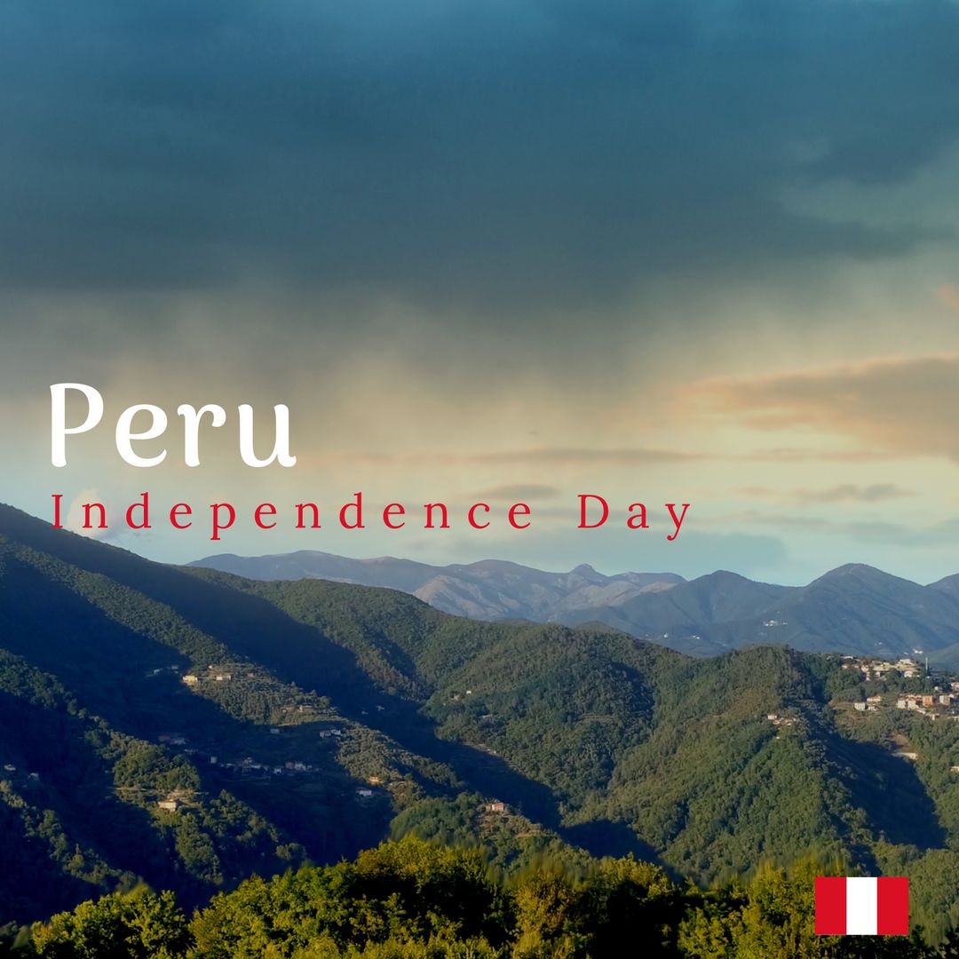 Peru Independence Day Celebration with Majestic Mountains