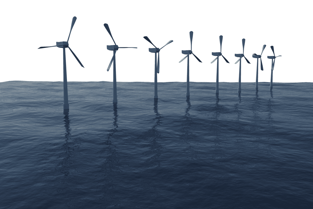 Transparent Offshore Wind Turbines Array for Renewable Energy