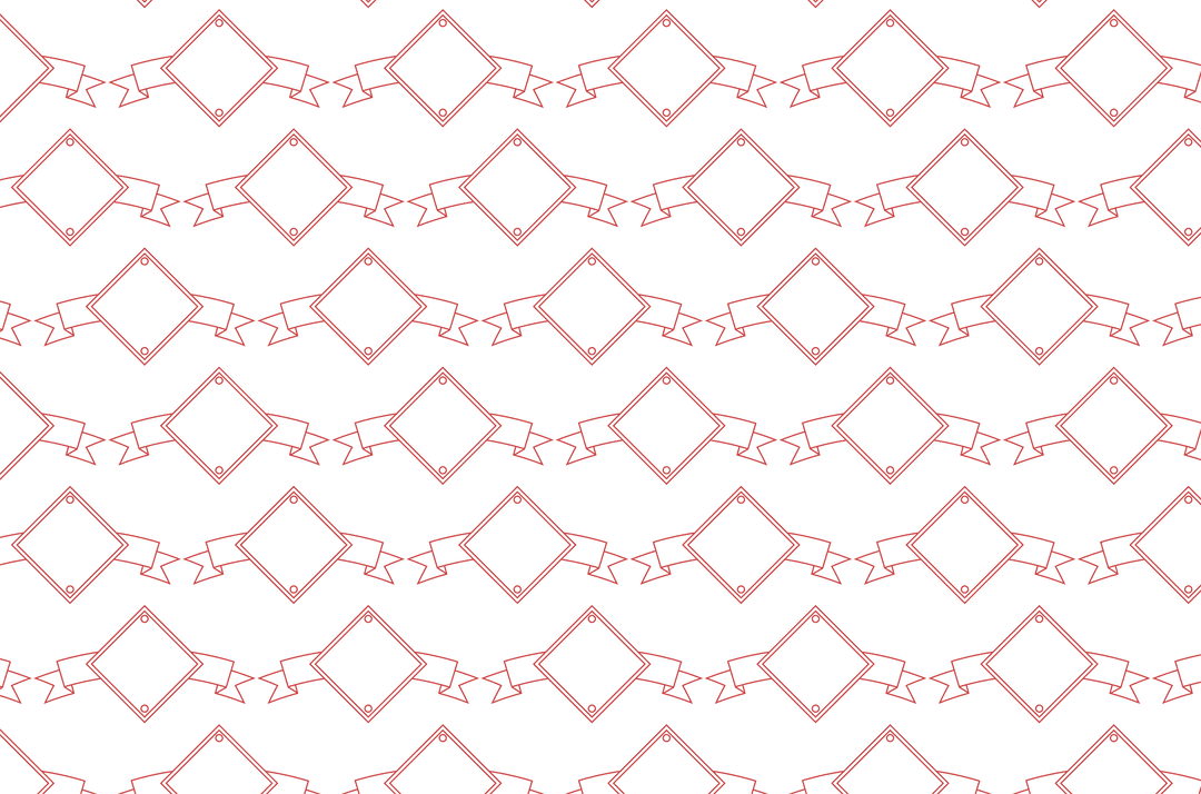 Red Geometric Chain Pattern on Transparent Background