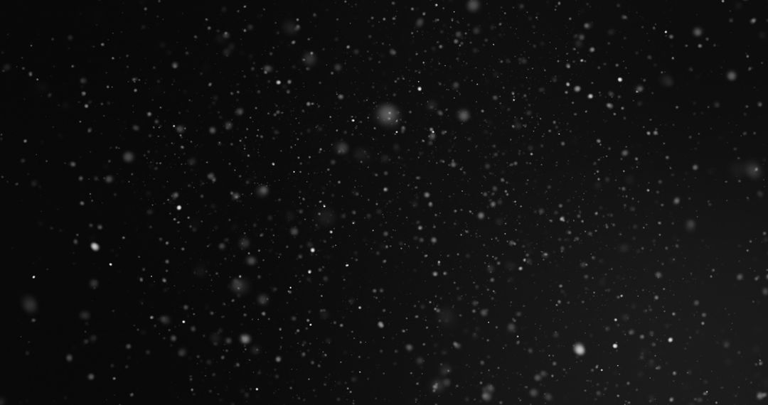 Abstract White Particles on Black Background
