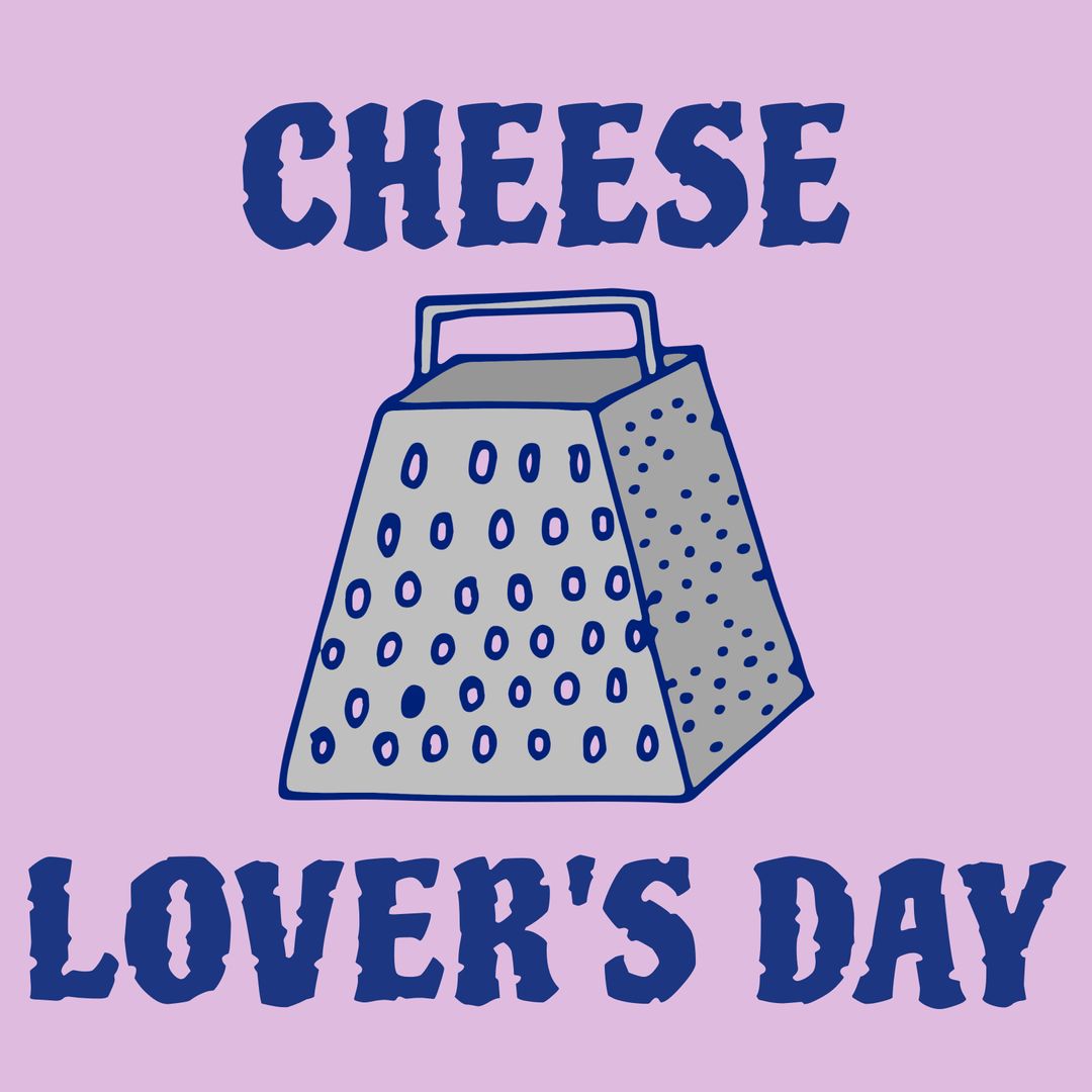 Cheese Lover's Day Celebration with Grater Illustration