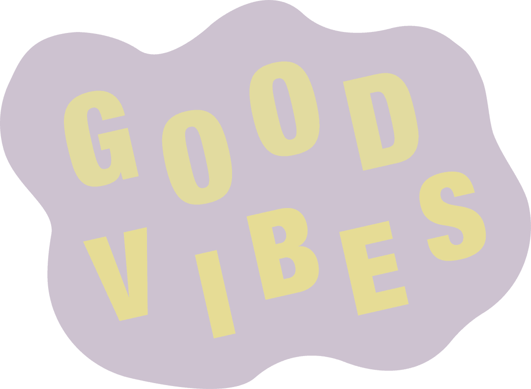 Transparent Lavender Patch with Good Vibes Text