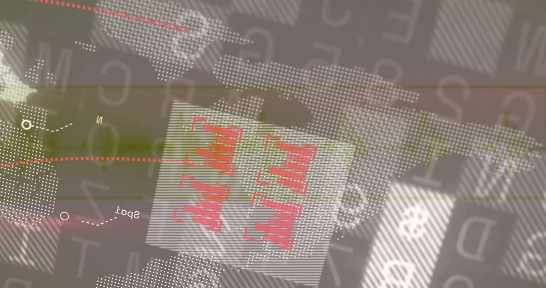 Futuristic Digital Interface with World Map and Data Analytics Visuals