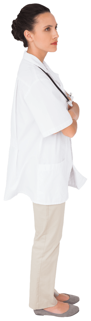 Confident Young Nurse in Uniform With Stethoscope