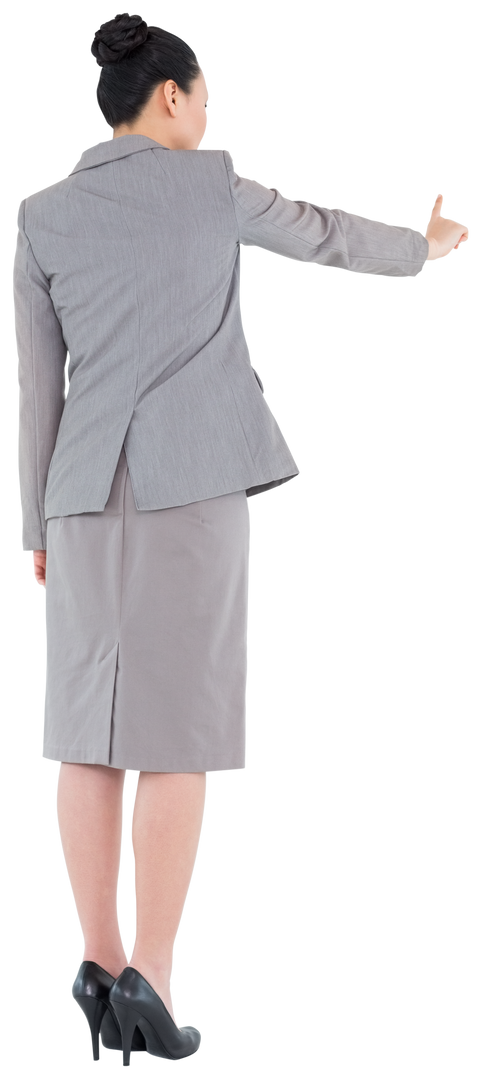 Businesswoman Pointing on Transparent Background Isolated - Download Free Stock Images Pikwizard.com