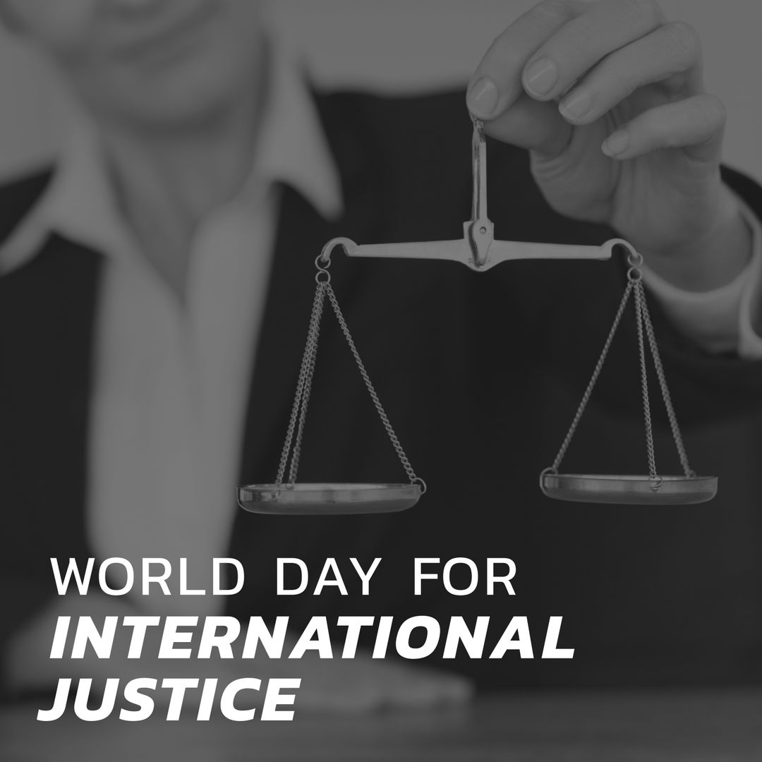World Day for International Justice Concept with Legal Scale