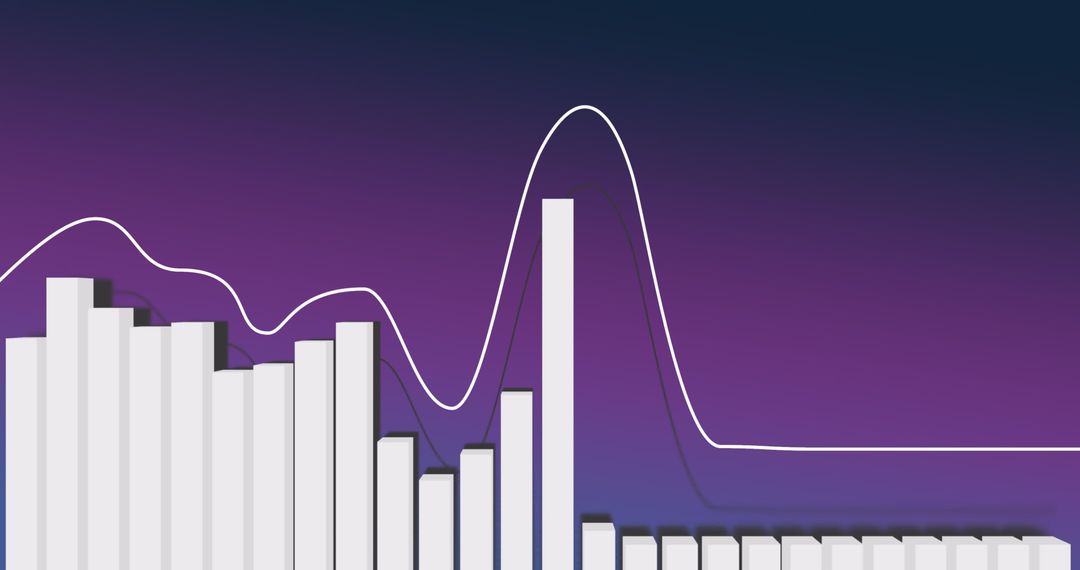 Dynamic Data Visualization on Vibrant Purple Background