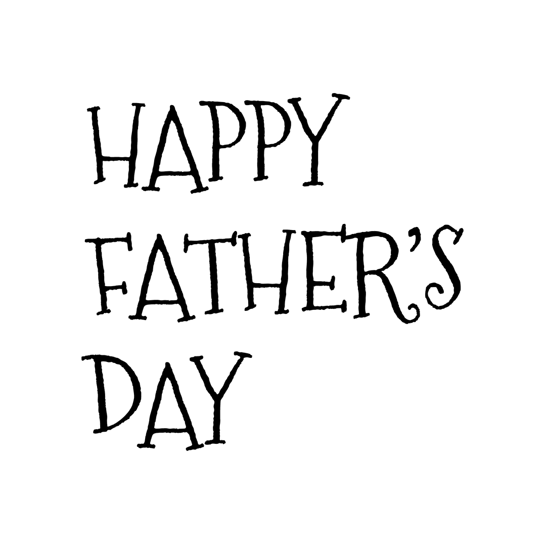 Transparent Father's Day Greeting with Bold Text