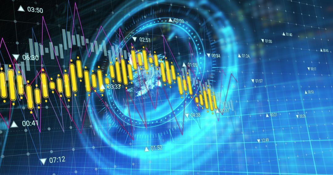Financial Analysis with Digital Currency on Futuristic Screen