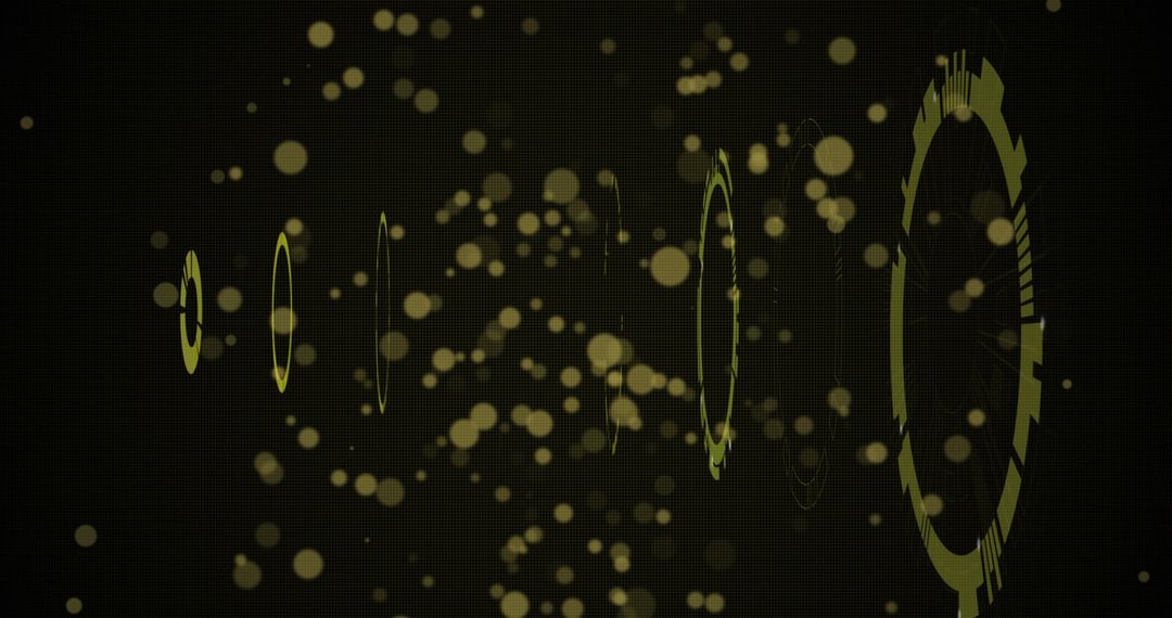 Glowing Digital Interface with Scanning Circles and Dots