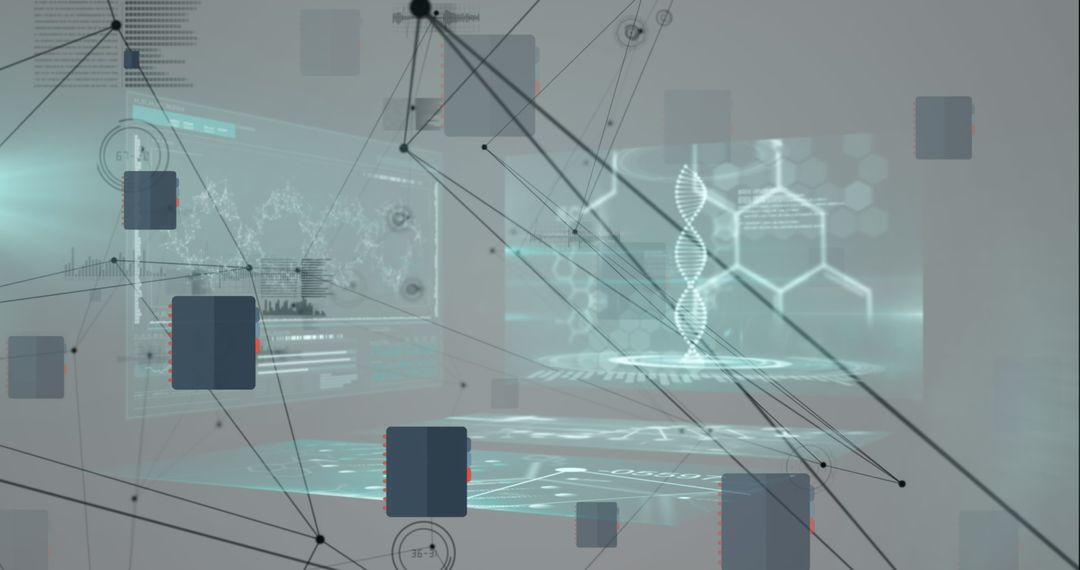 Futuristic Digital Connections Network Data Processing