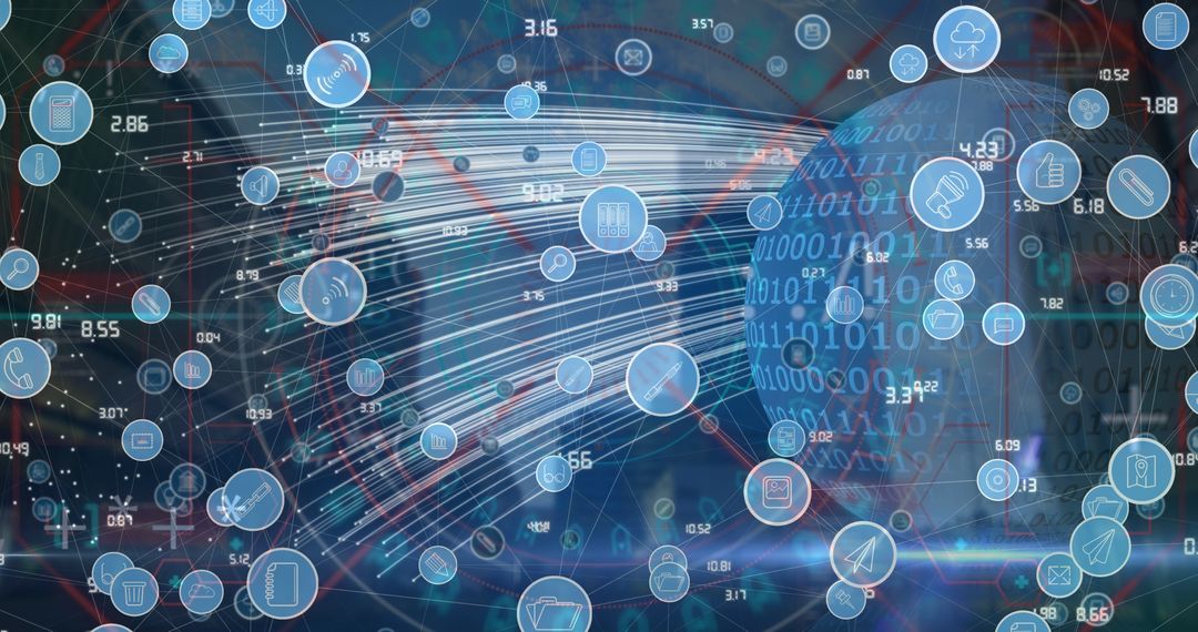 Global Digital Network and Data Processing Interface - Free Images, Stock Photos and Pictures on Pikwizard.com
