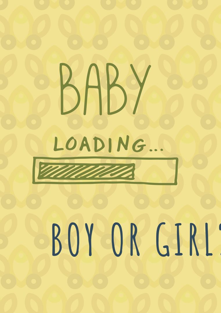 Baby Loading Gender Reveal Invitation Template - Download Free Stock Templates Pikwizard.com