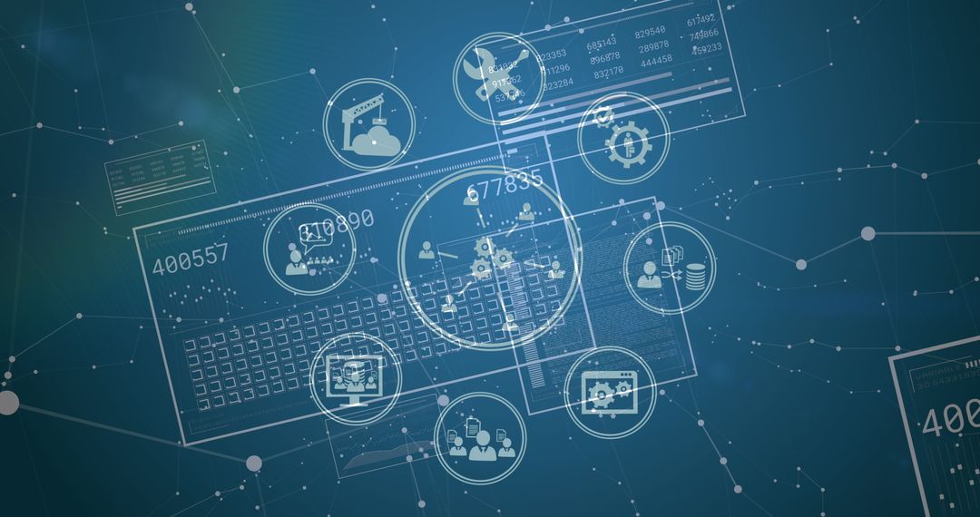 Digital Network Interface Illustrates Data Connections