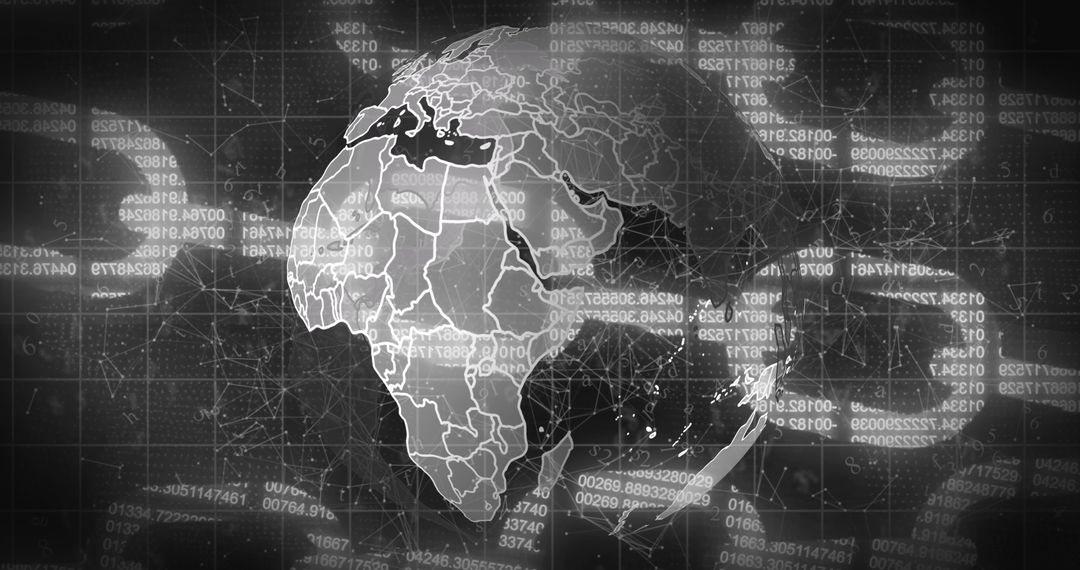 Futuristic Globe with Blockchain Technology Connections